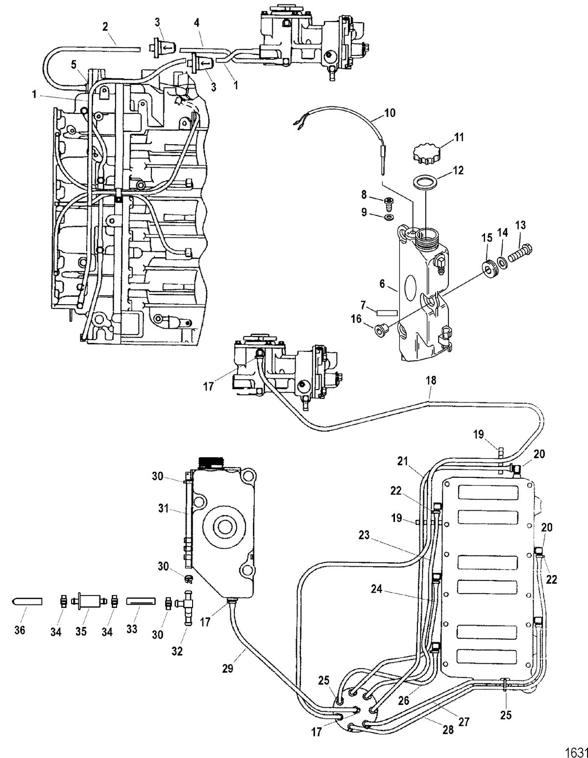 SPORTJET 250 DFI AND 250 DFI M2 JET DRIVE Oiling System(Internal)