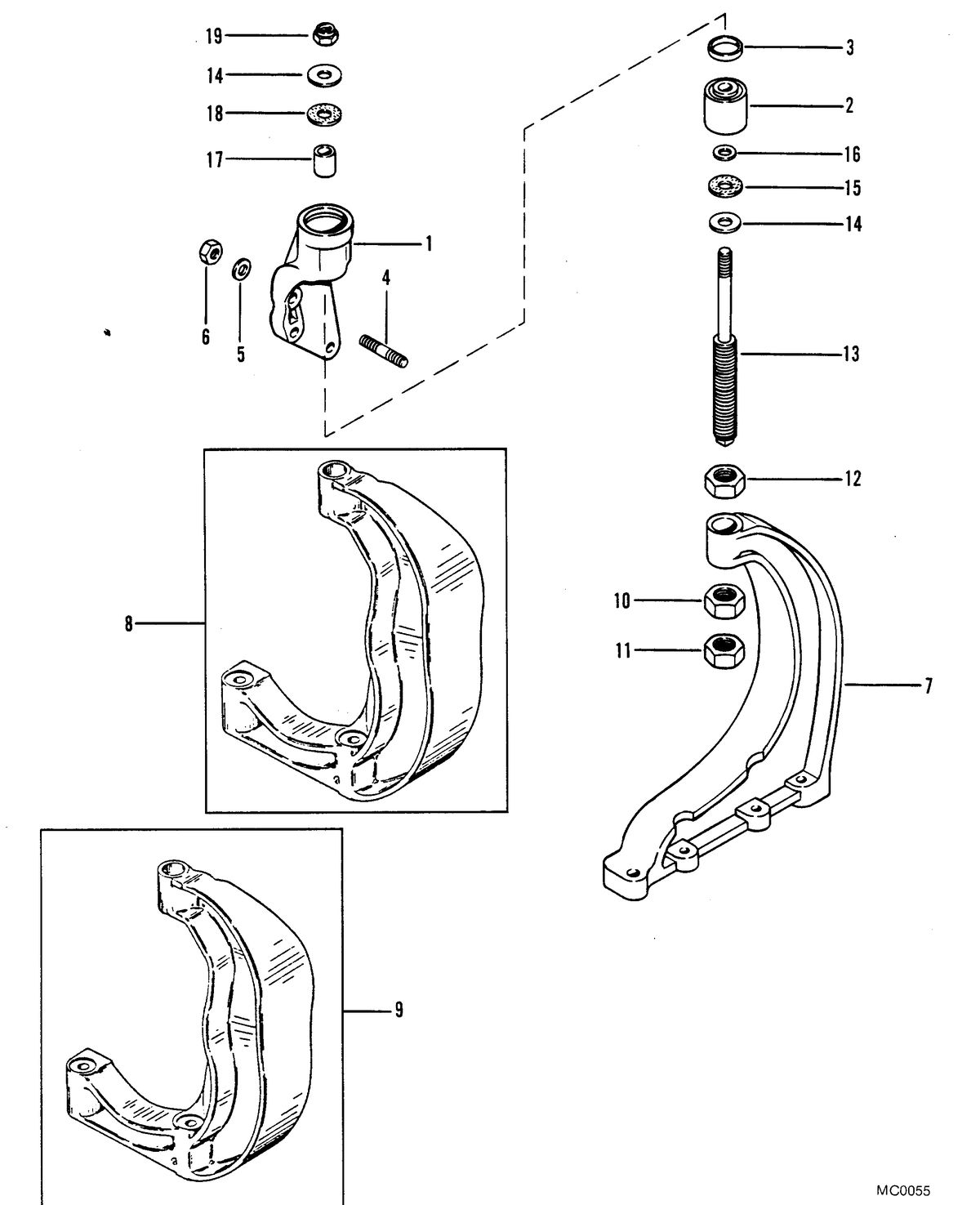 MERCRUISER 488R ENGINE FRONT MOUNT