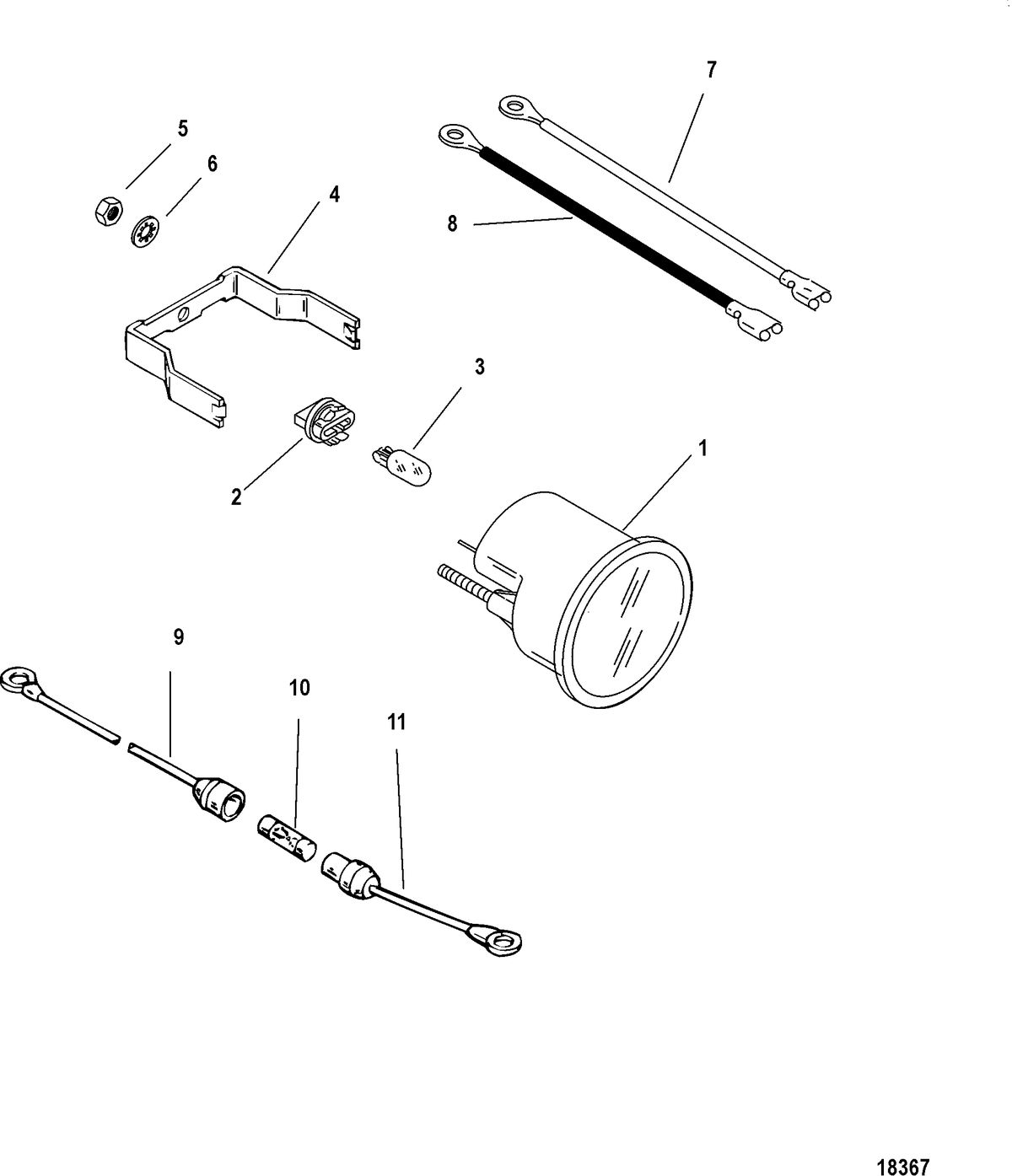 ACCESSORIES INSTRUMENTATION-GAUGES AND COMPONENTS Gauge and Mounting Hardware, Analog Clock
