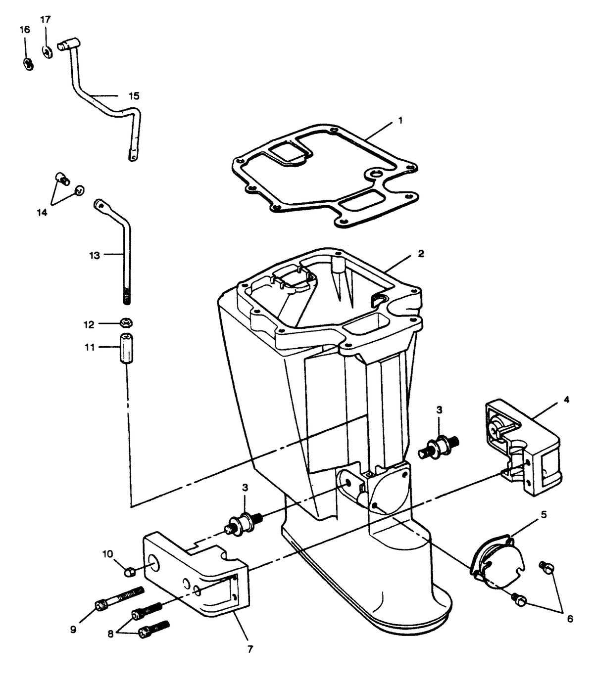 FORCE FORCE 1988 50 H.P. "C" MODELS MOTOR LEG