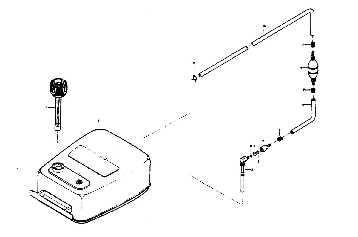 CHRYSLER 105 H.P. 120 H.P. 135 H.P. FUEL TANK AND LINE