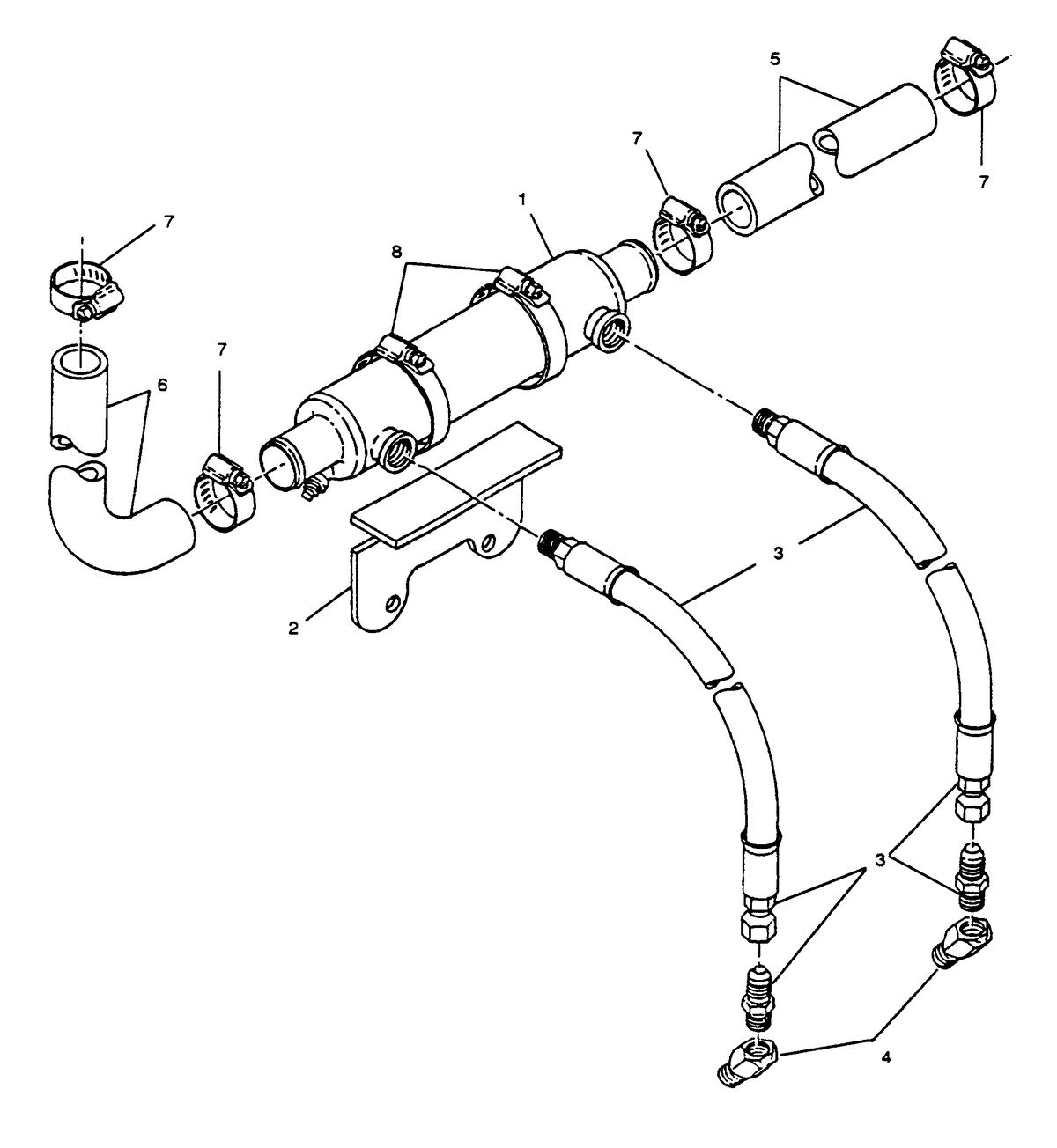U.S. MARINE US MARINE EH 700TI DIESEL GEAR OIL COOLING SYSTEM (MODELS WITH TWIN DISK M-GEARS ONLY)