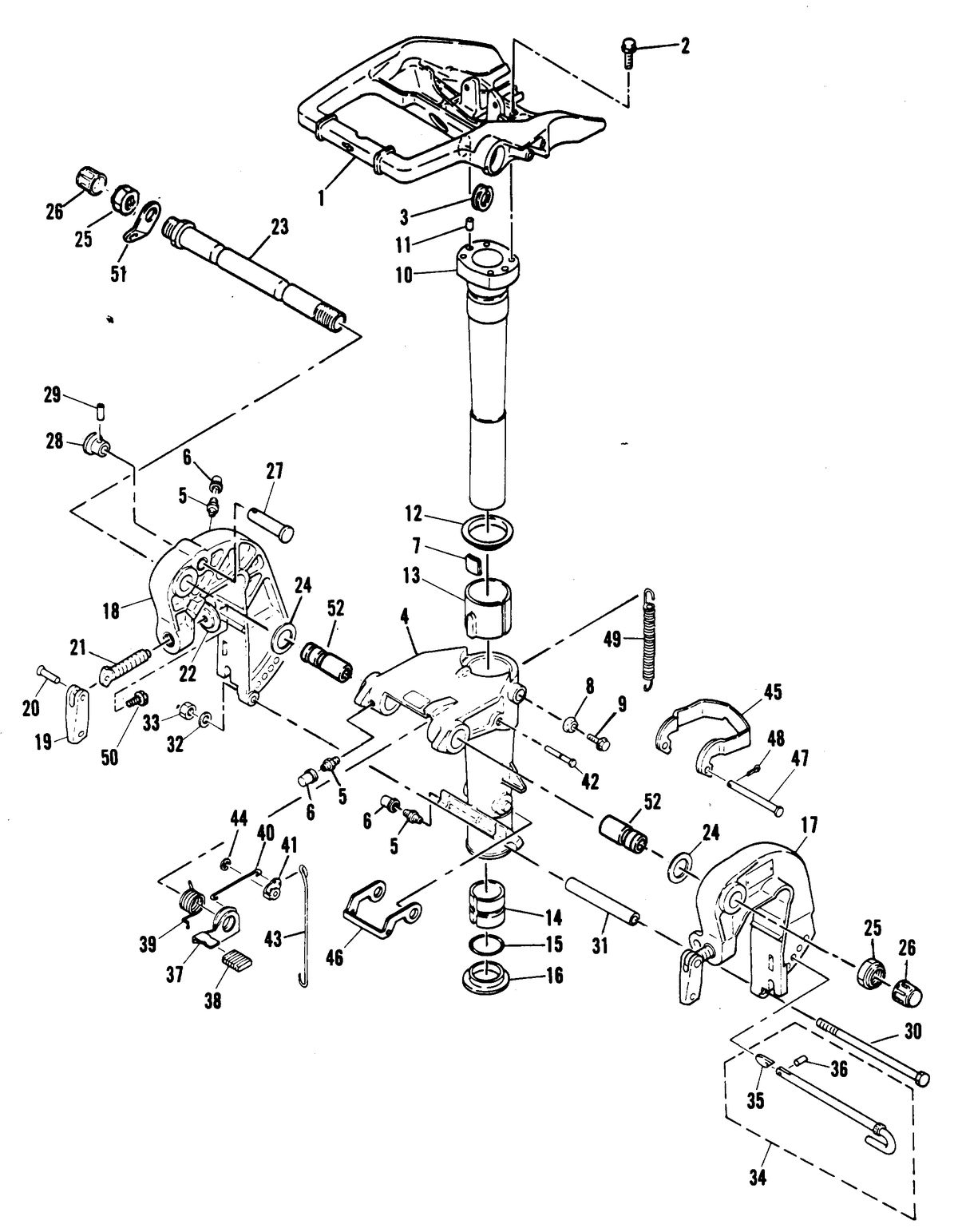 MARINER 30 H.P. W/MARATHON CLAMP AND SWIVEL BRACKET/REVERSE LOCK