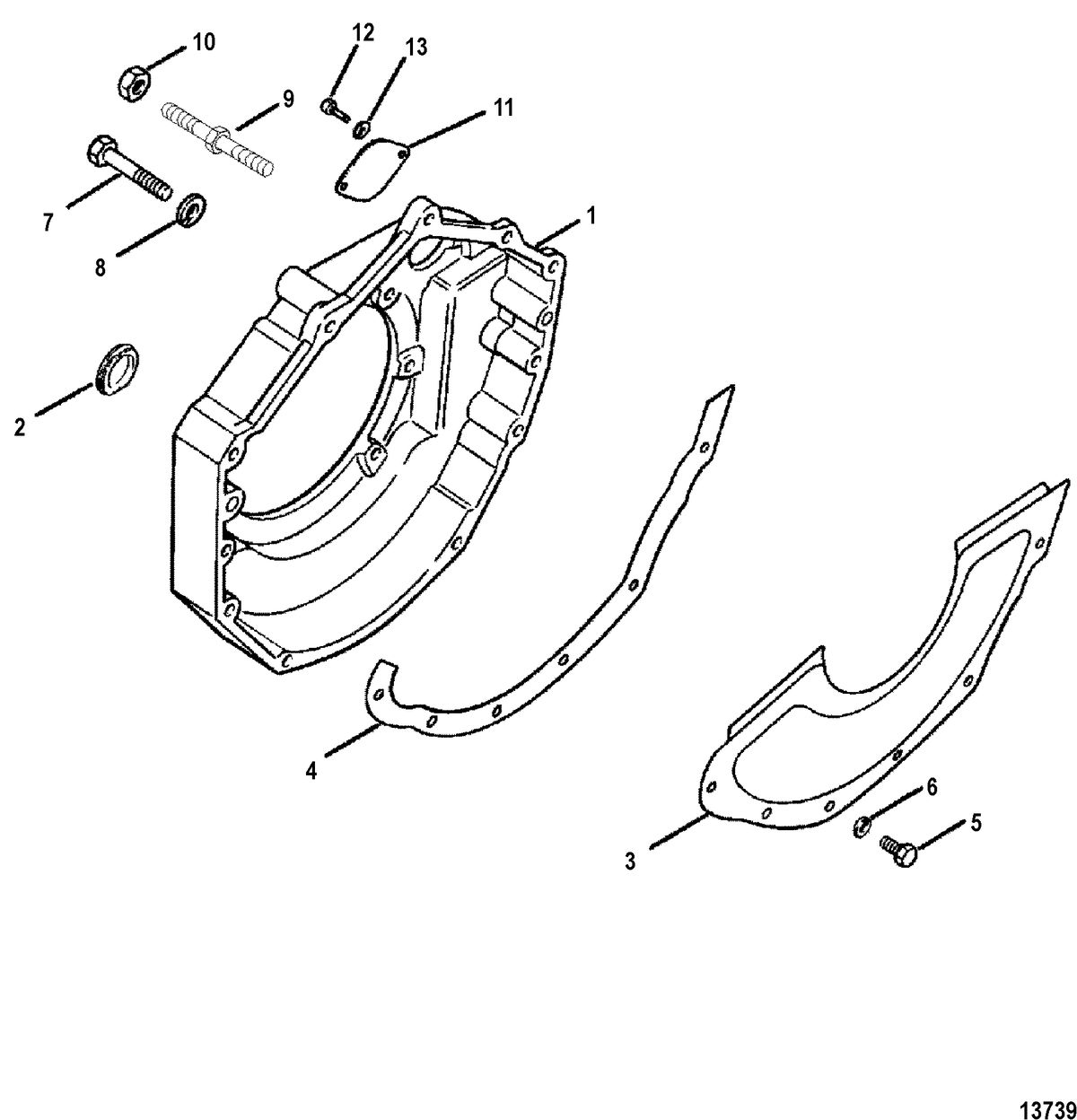 MERCRUISER 350 MAG MPI TOURN SKI (GEN +) Flywheel Housing