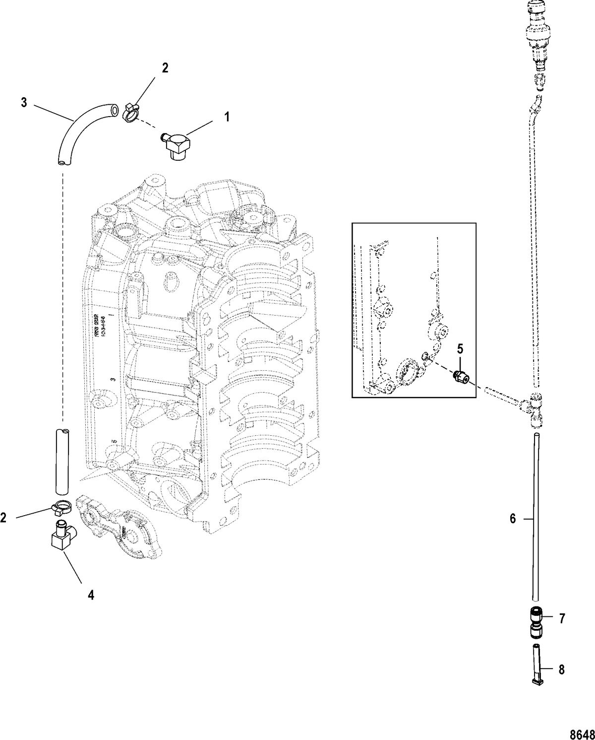 MERCURY/MARINER 150/200 EFI (2.5L) Water Hoses