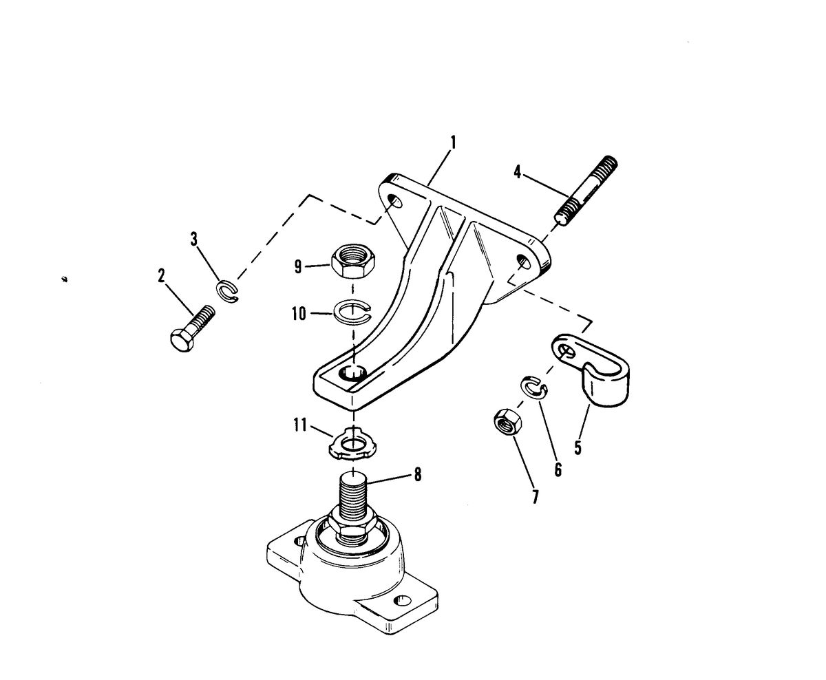 MERCRUISER 320 H.P. E.F.I ALPHA ONE ENGINE ENGINE MOUNTING