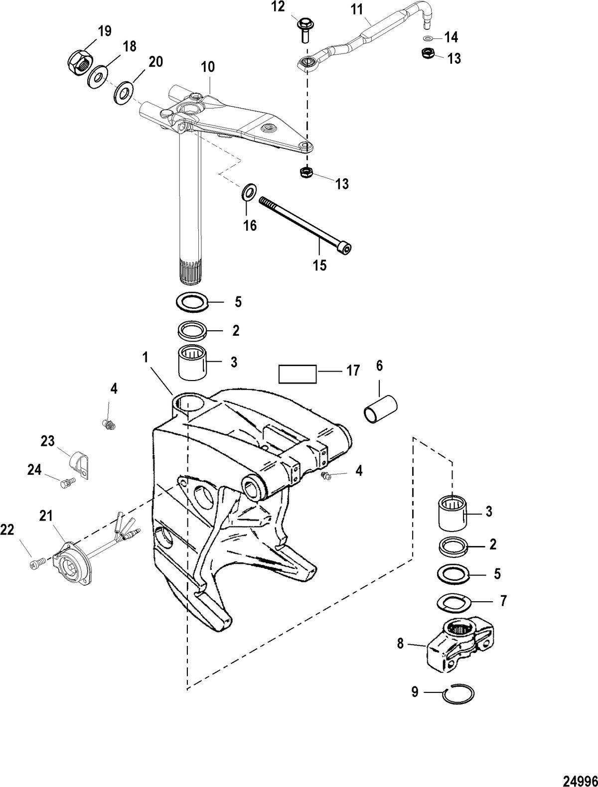 RACE OUTBOARD 250XS / 250 SPORTXS DFI (3.0L) Swivel Bracket(Heavy Duty)