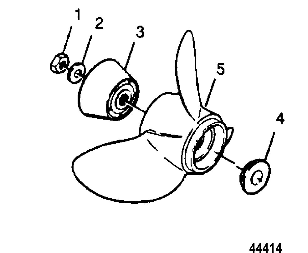 FORCE 90 HP A-MODELS (1990) FORCE Straight Hub Propeller