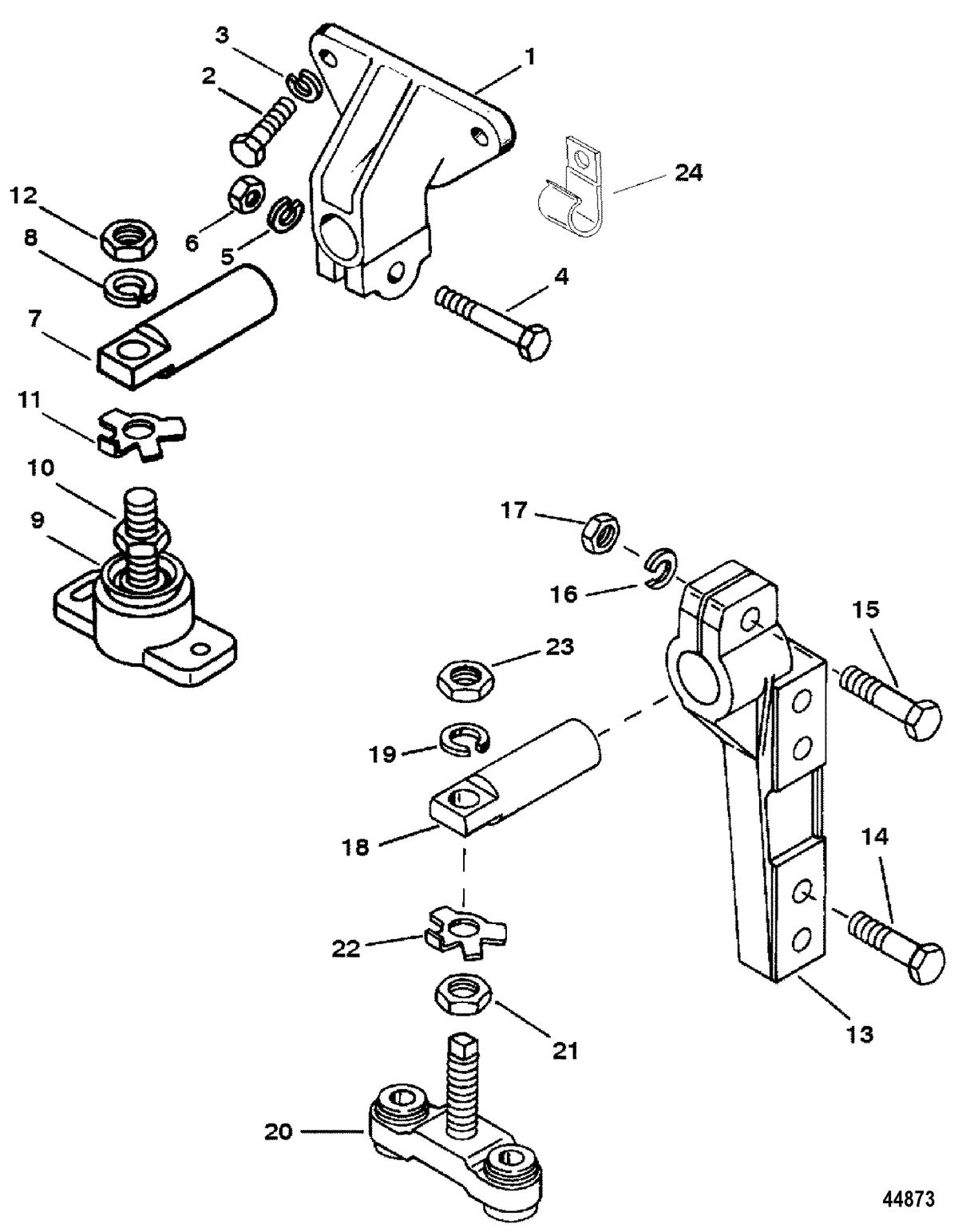 MERCRUISER 7.4L/8.2L MPI (MIE) GEN VI TRANSMISSION AND ENGINE MOUNTING(BORG WARNER 5000)