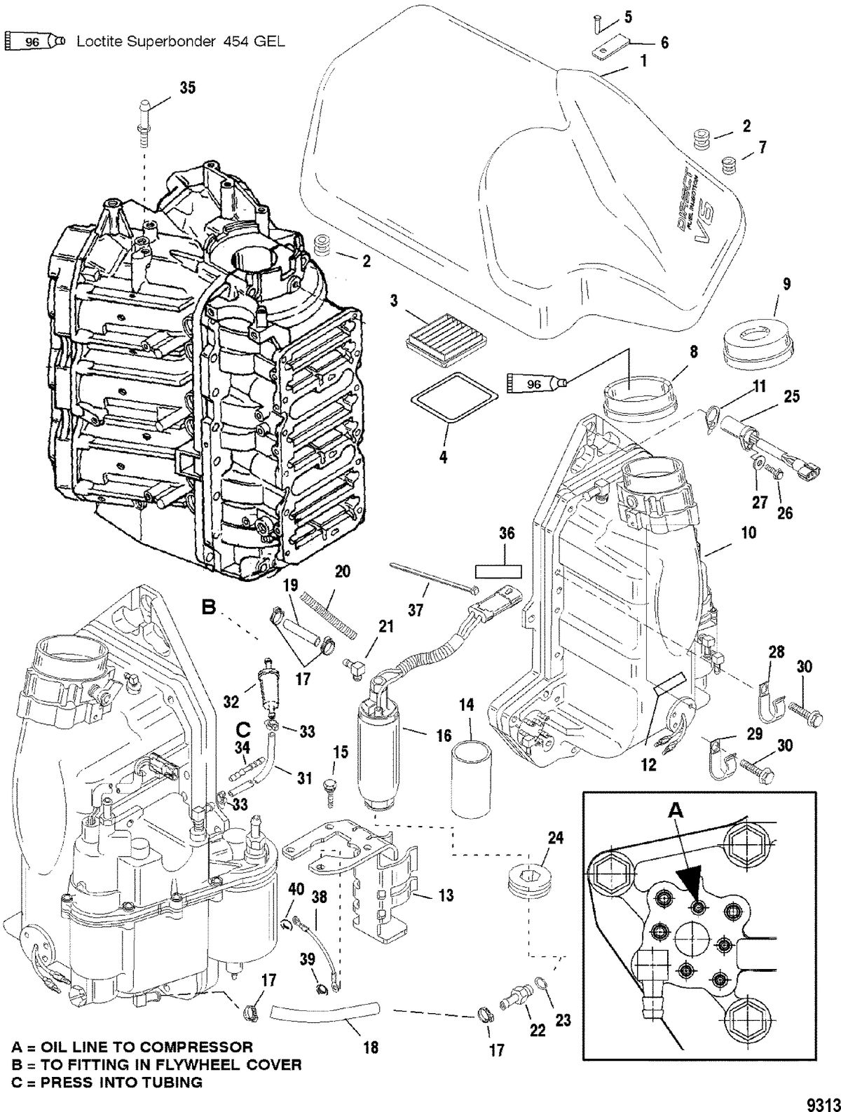 MERCURY/MARINER 135/150 DFI (2.5L) Air Handler