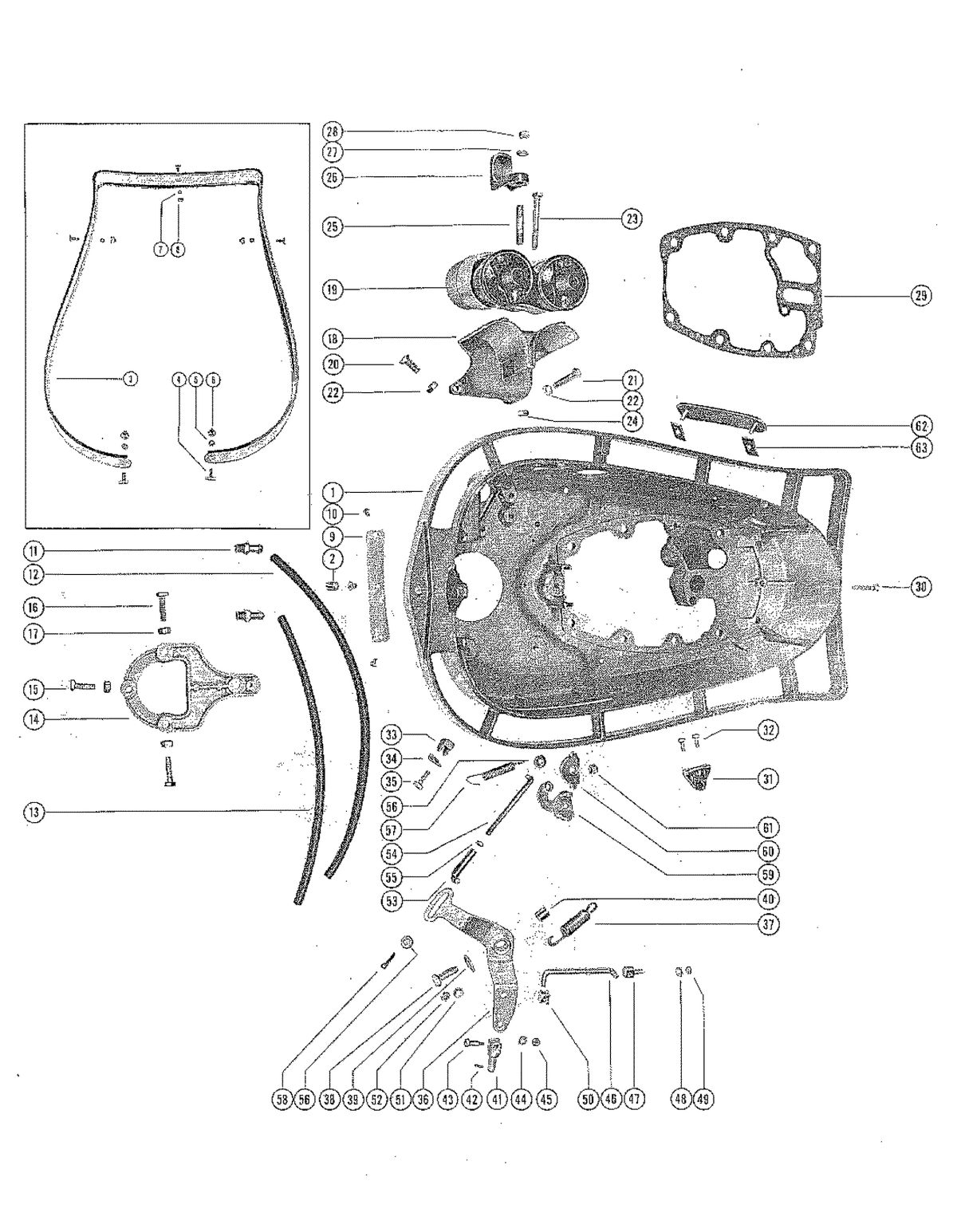MERCURY MERC 700 BOTTOM COWL ASSEMBLY