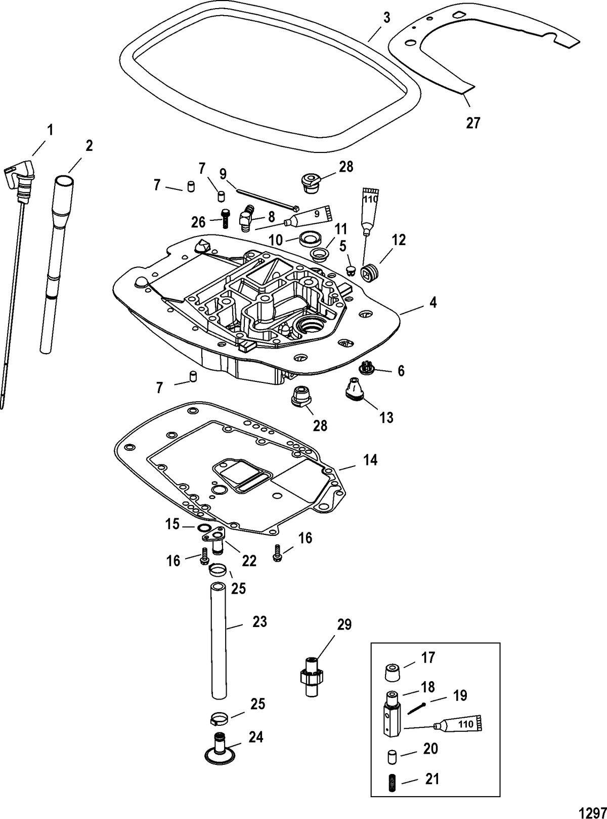 MERCURY/MARINER 30/40 CARB 4-STROKE (3 CYLINDER) Adaptor Plate