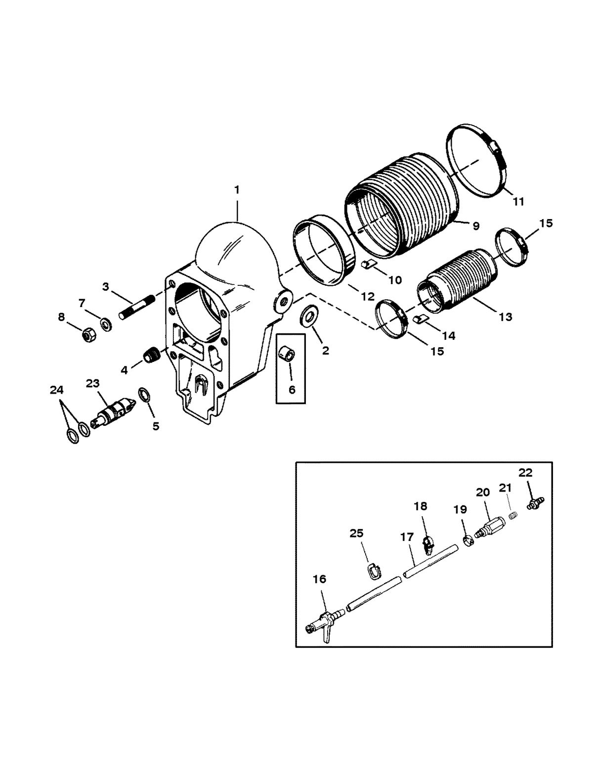 MERCRUISER BLACKHAWK DRIVE/TRANSOM ASSEMBLY BELL HOUSING