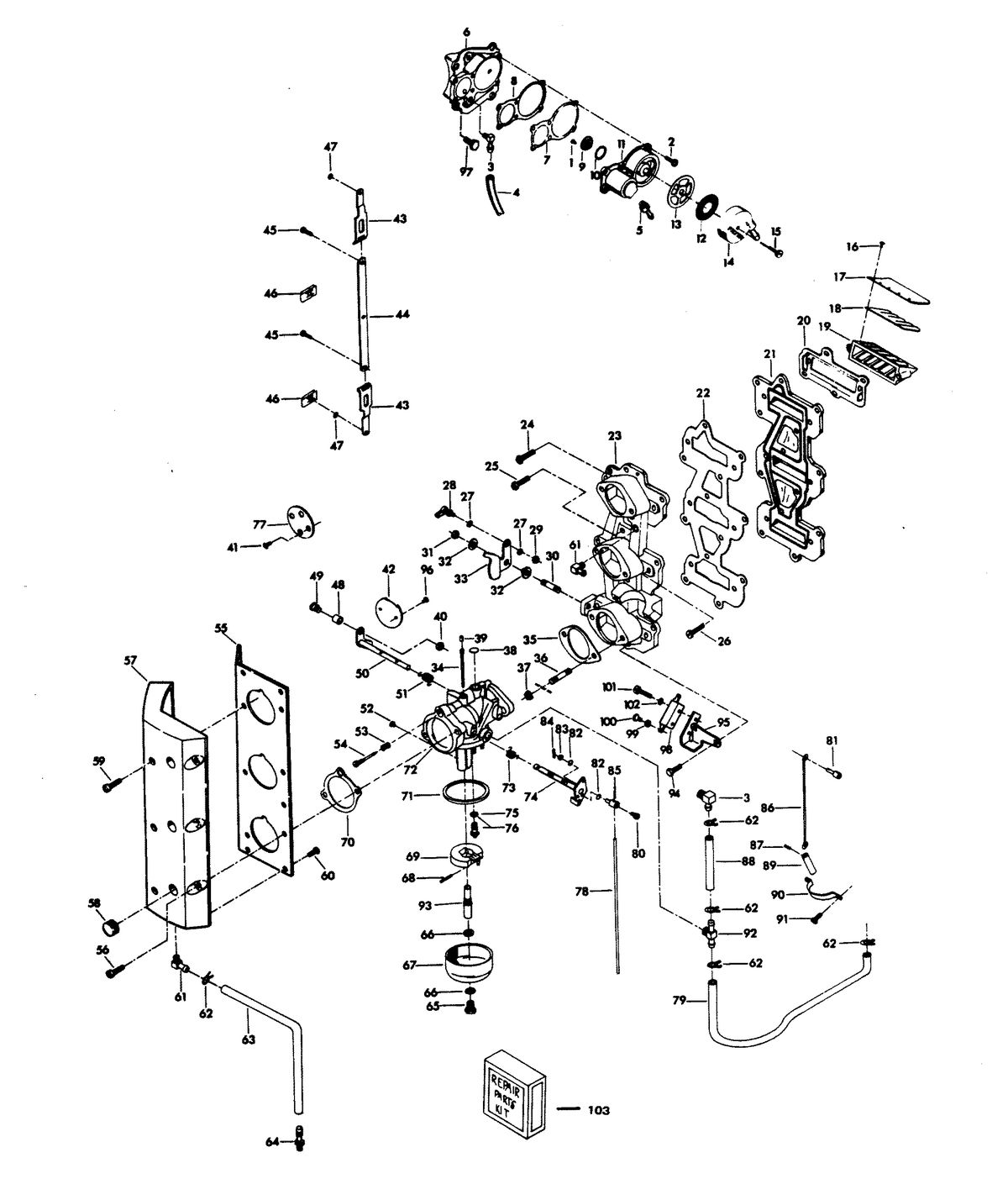 CHRYSLER 75 H.P. TWIN CARBURETOR