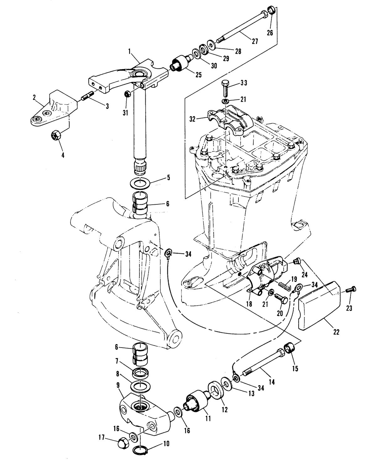 MARINER 55 HP MOUNTING SYSTEM