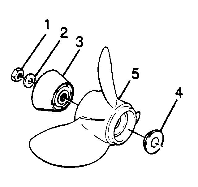 FORCE FORCE 1988 85 H.P. "B" MODELS STRAIGHT HUB PROPS