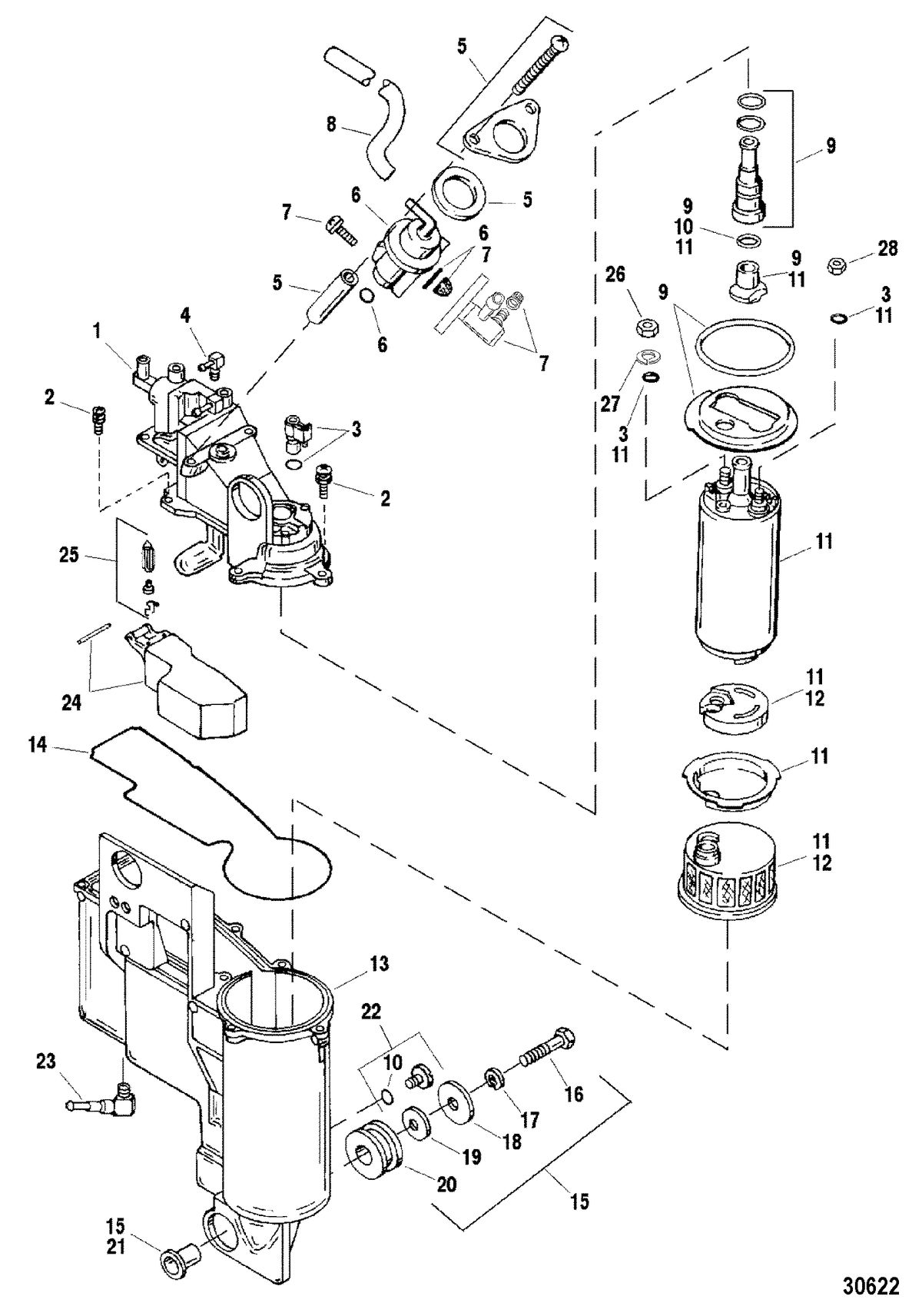 SPORTJET 240 EFI M2 JET DRIVE Fuel Management Components