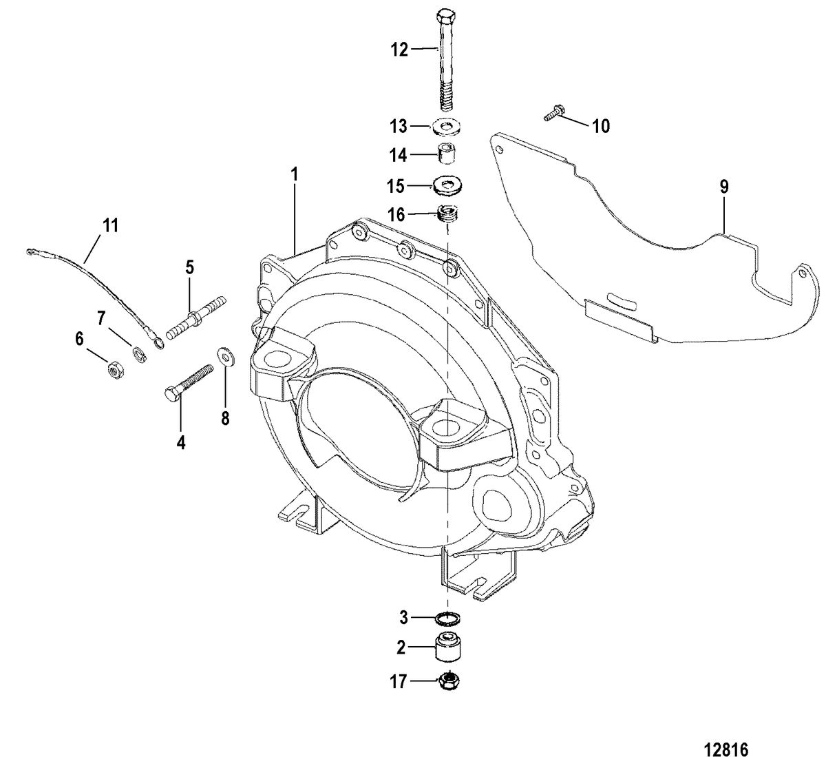 MERCRUISER 7.4L MPI BRAVO L29 (GEN VI) FLYWHEEL HOUSING