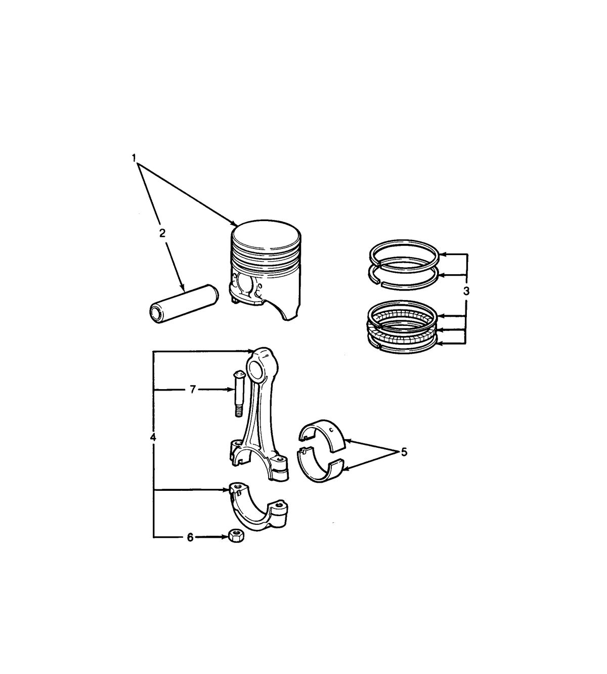 U.S. MARINE US MARINE 460 INBOARDS PISTON AND CONNECTING ROD