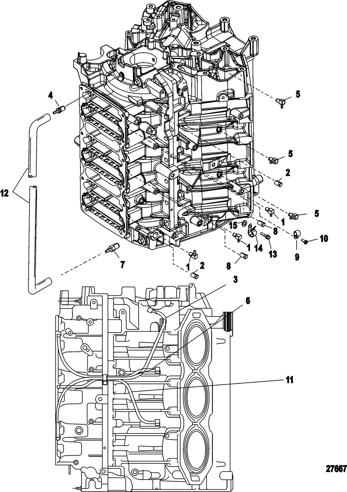 MERCURY/MARINER 200/225/250 (3.0L) EFI Port Bleed System
