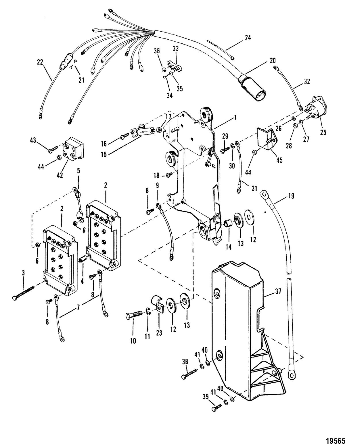 MERCURY/MARINER 135 / 150 / 175 200(2.5L) XR4/MAGNUM II Wiring Harness/Starter Solenoid