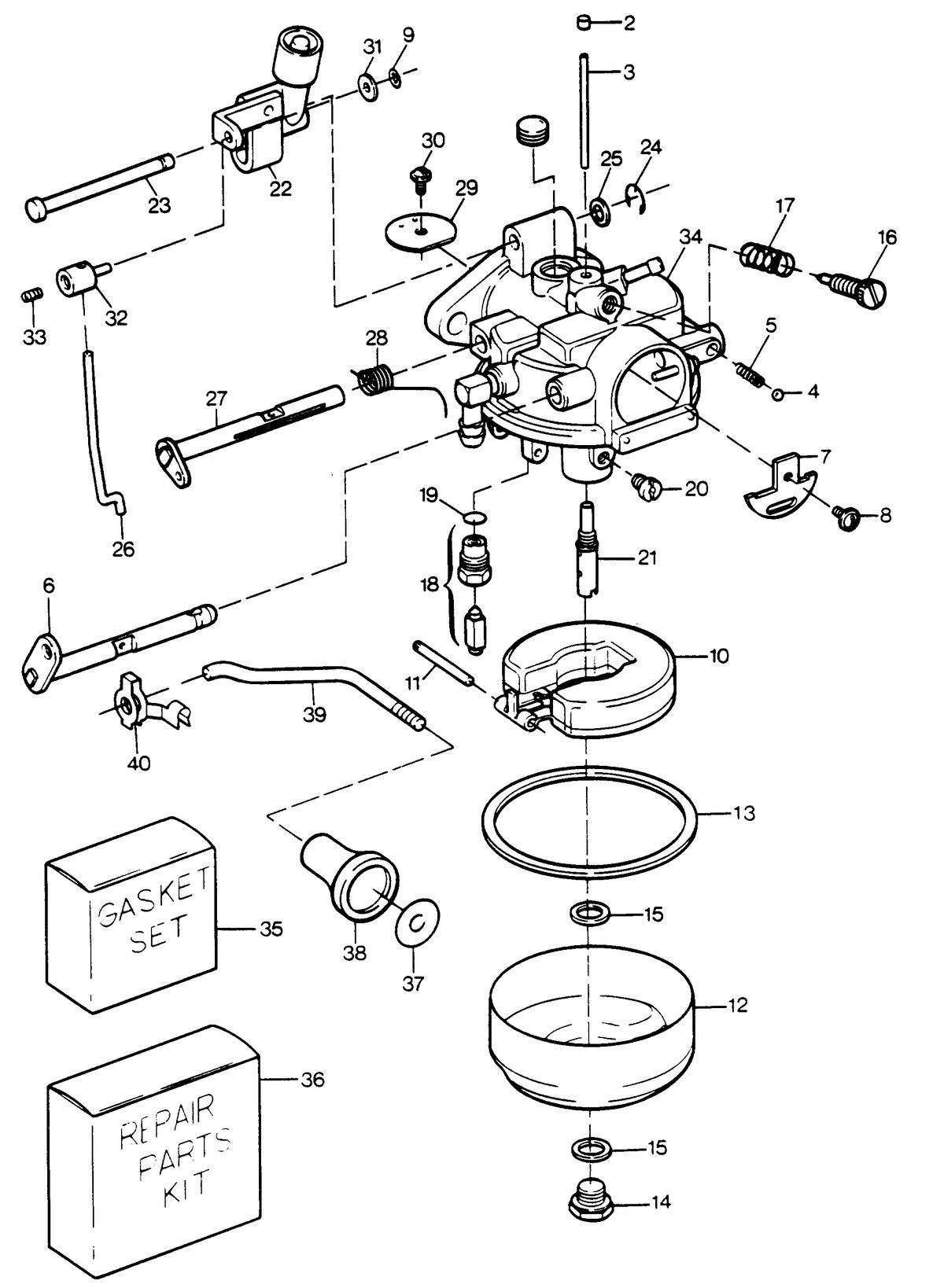 SEARS SEARS 15 H.P. CARBURETOR 15 HP