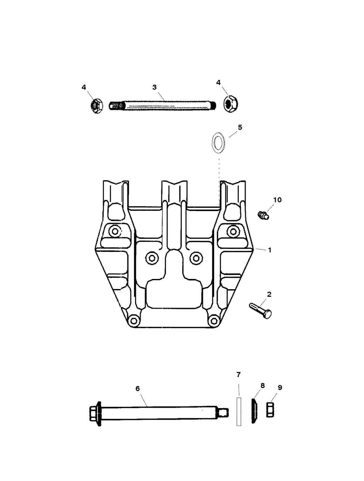 RACE OUTBOARD FORMULA 1 2 LITRE - EFI TRANSOM BRACKET ASSEMBLY