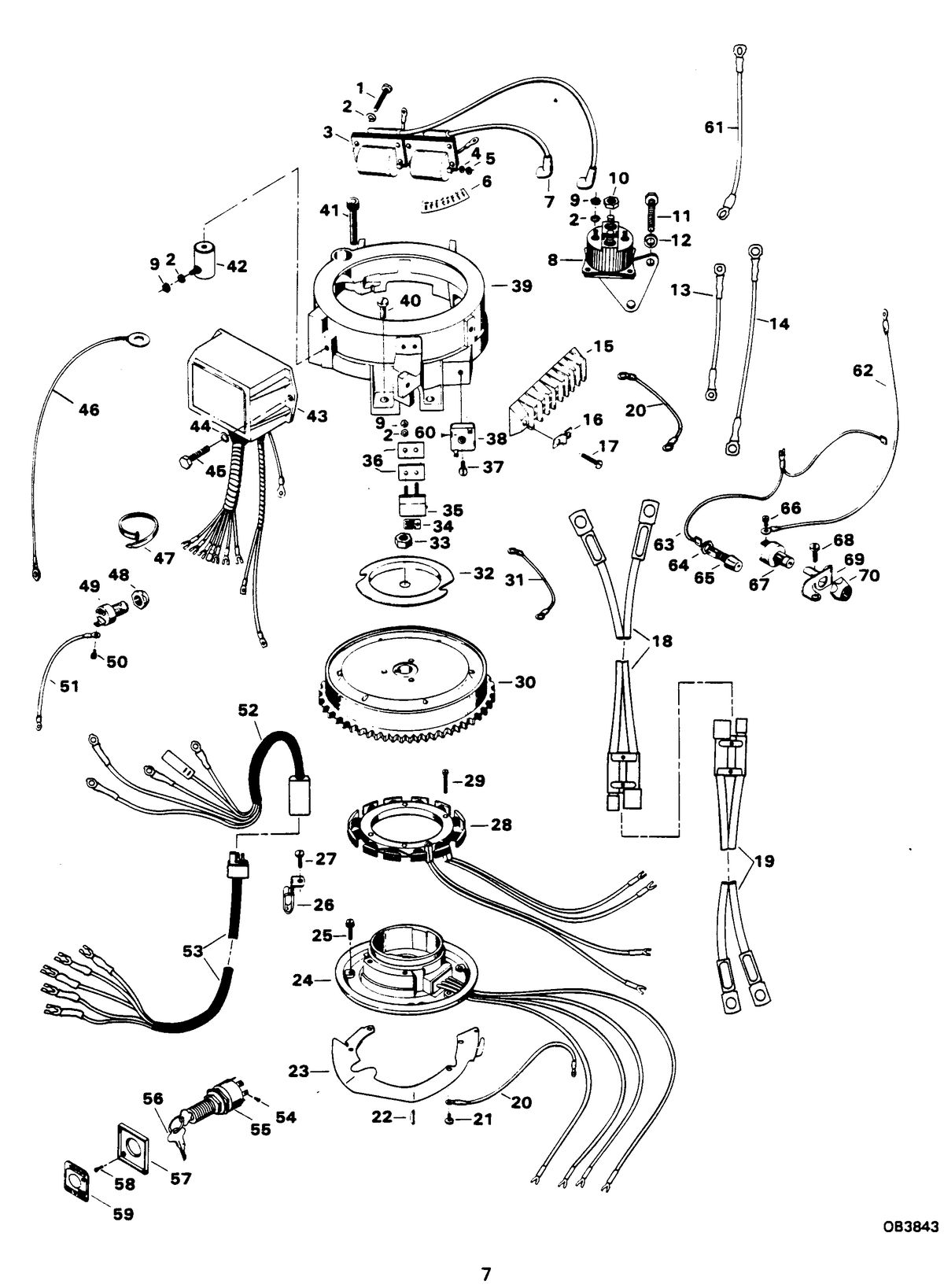 CHRYSLER 9.9 H.P. SAILOR ELECTRICAL COMPONENTS