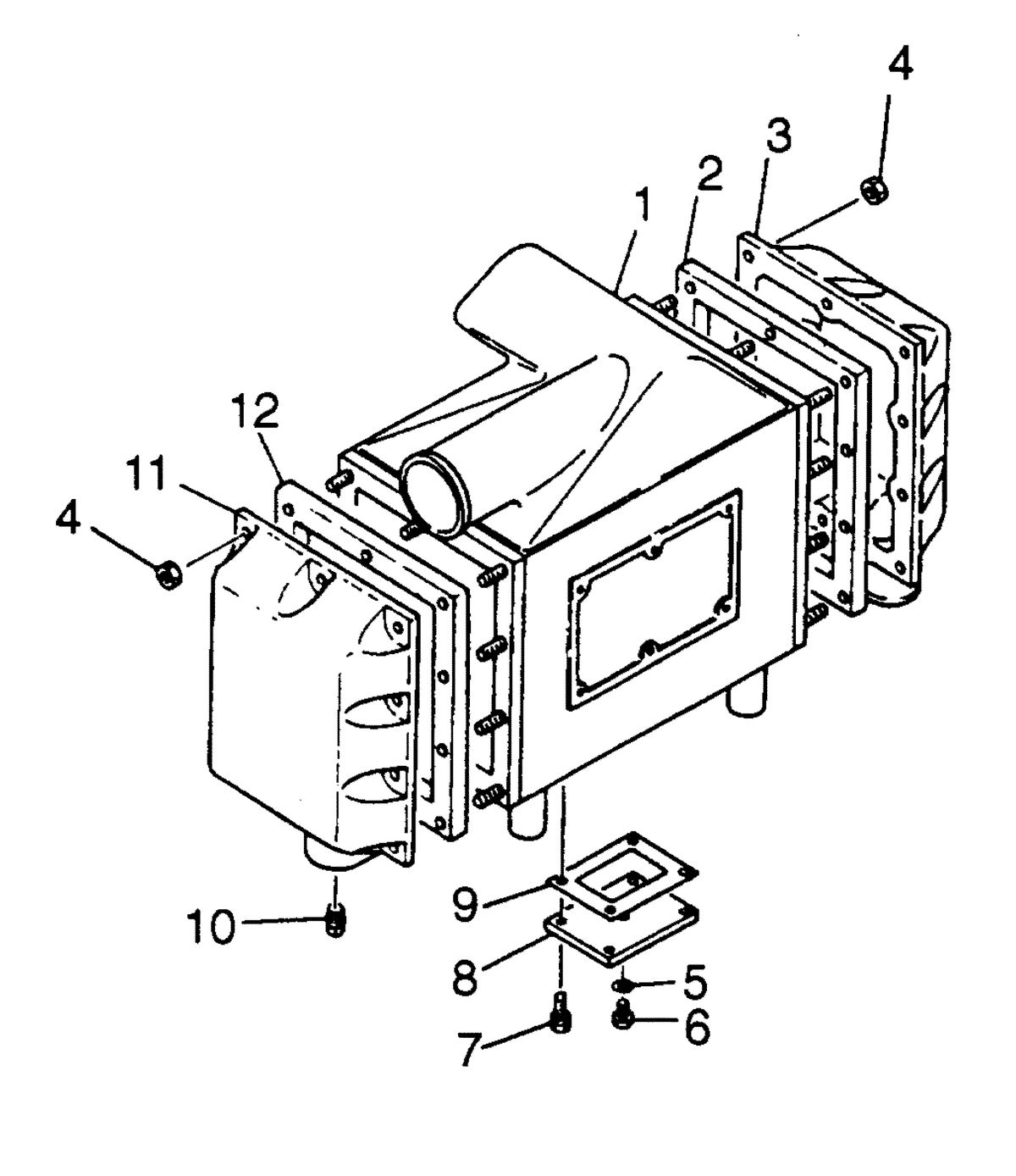 MERCRUISER HINO DIESEL 310 H.P. W06DTA-EAEB INTERCOOLER ASSEMBLY