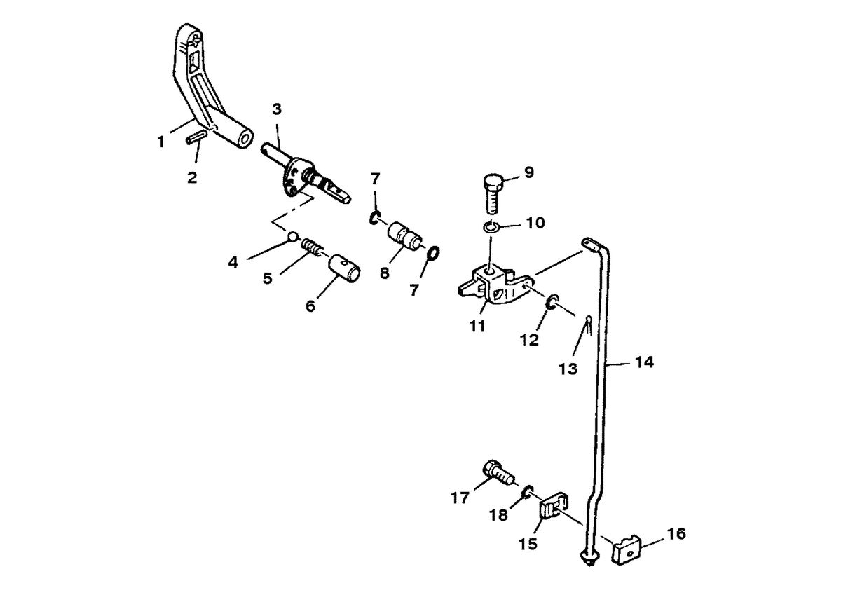 MARINER 8 H.P. K GEAR SHIFT LINKAGE