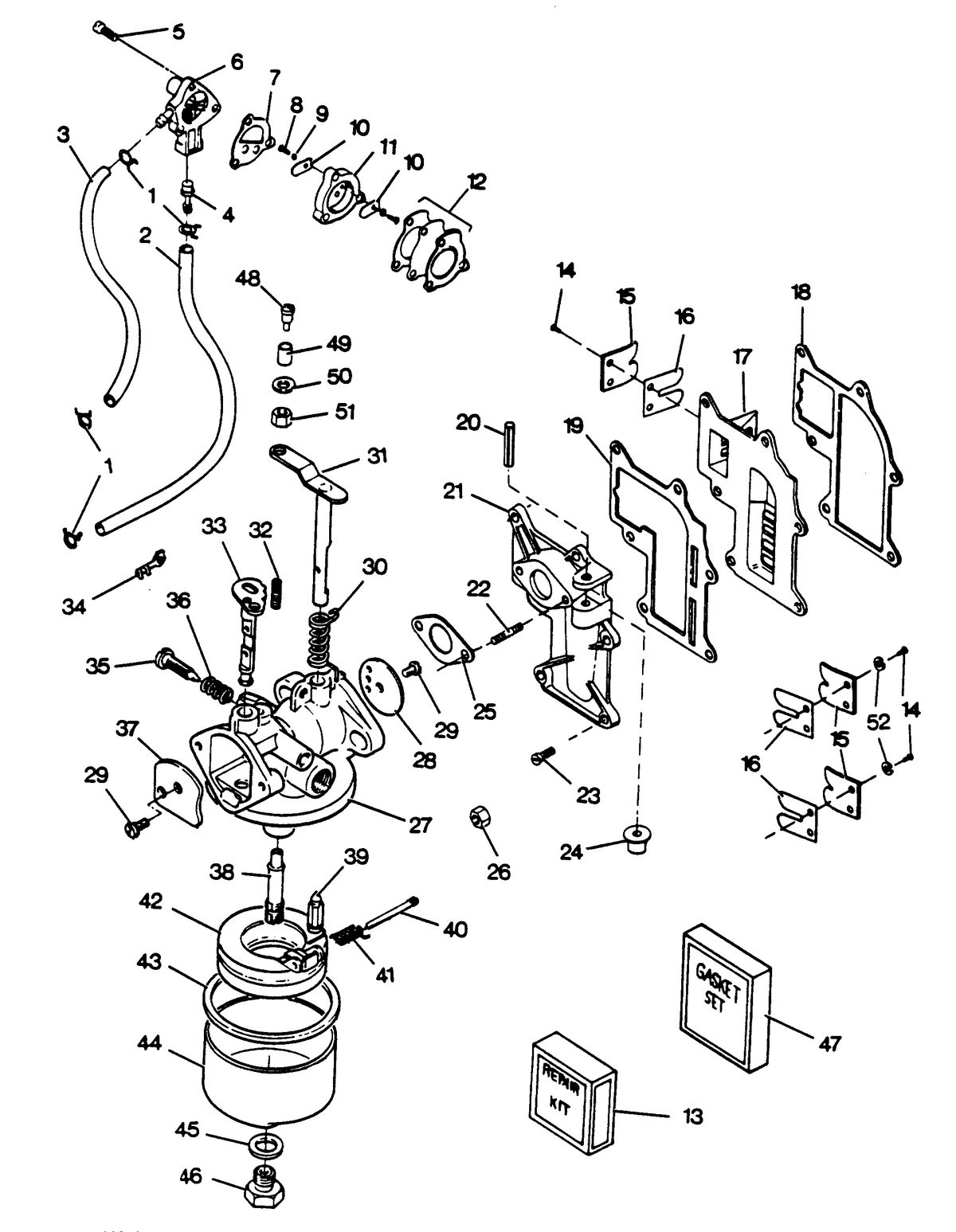 CHRYSLER 15 H.P. OUTBOARD MOTOR Fuel System