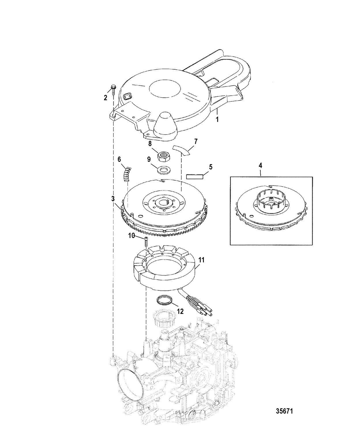 MERCURY 25 (4- STROKE) Flywheel