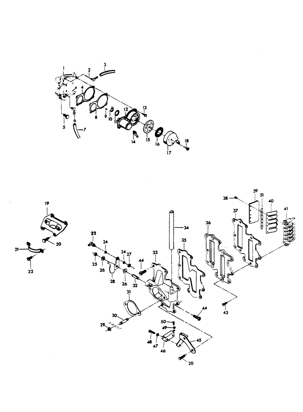 CHRYSLER 100 H.P. FUEL PUMP AND REED PLATE
