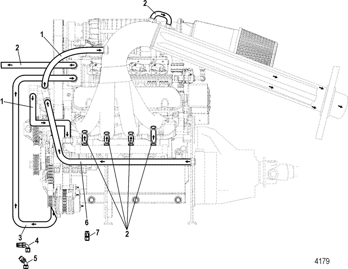 RACE STERNDRIVE 1075 SCI Cooling(Water Hoses And Fittings - Port)
