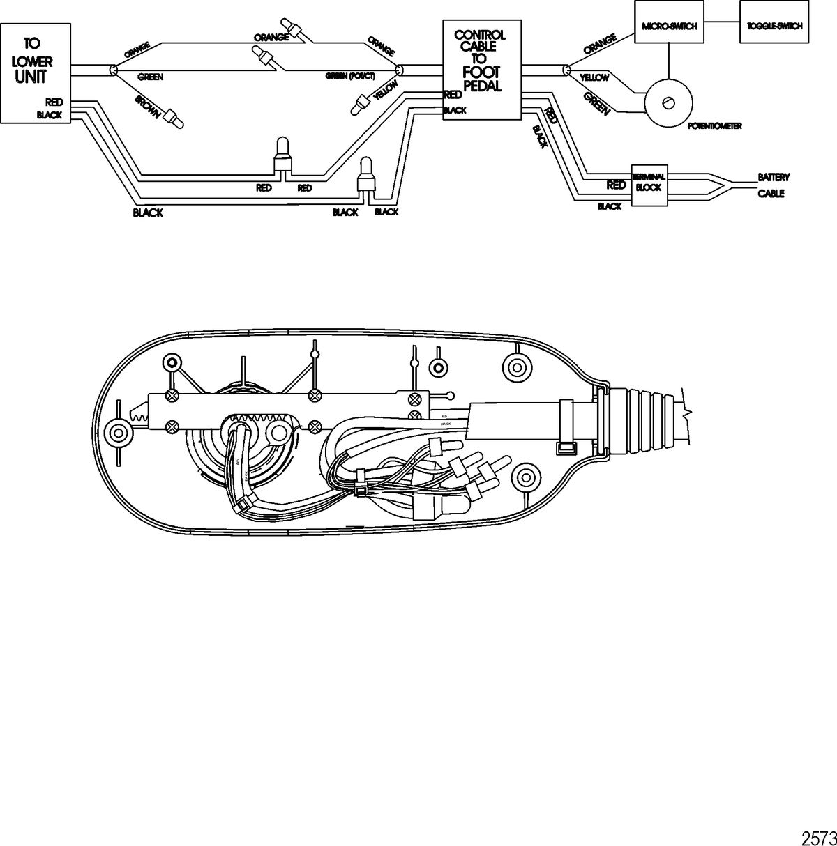 TROLLING MOTOR MOTORGUIDE BRUTE SERIES Wire Diagram(Brute 70 Digital) (24 Volt)