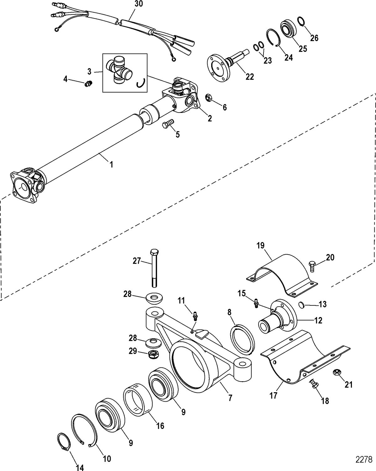 RACE STERNDRIVE 575 SCI Driveshaft Extension Components(Bravo)