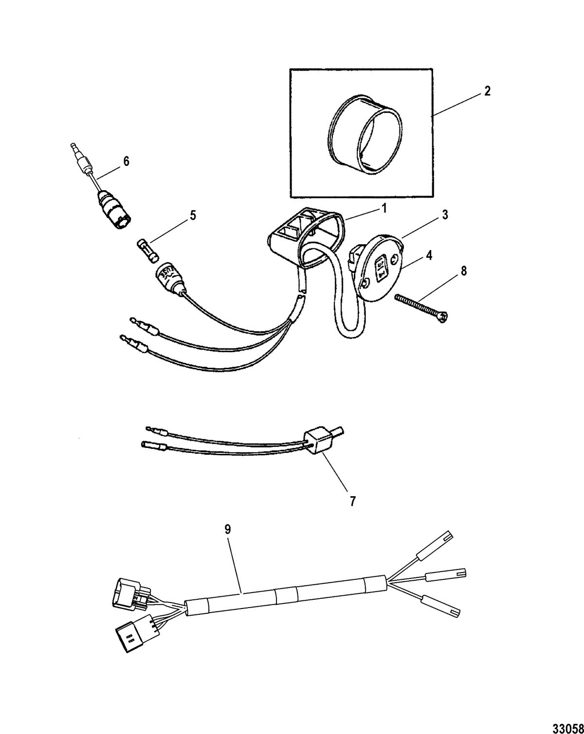 ACCESSORIES ELECTRICAL COMPONENTS AND HARNESSES Trim Switch Kit(18286A17, A18, A19)