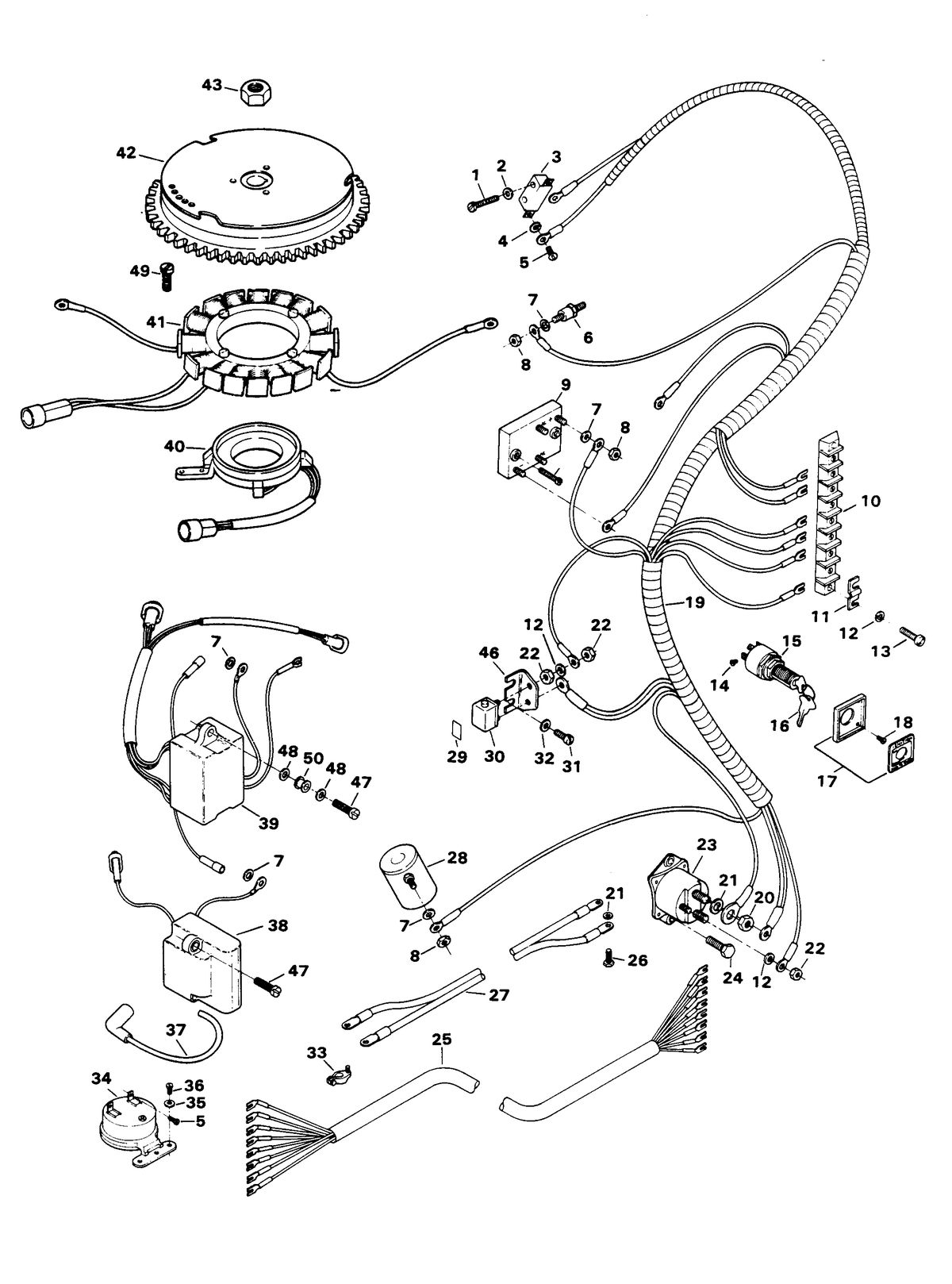 CHRYSLER 55 H.P. ELECTRICAL COMPONENTS