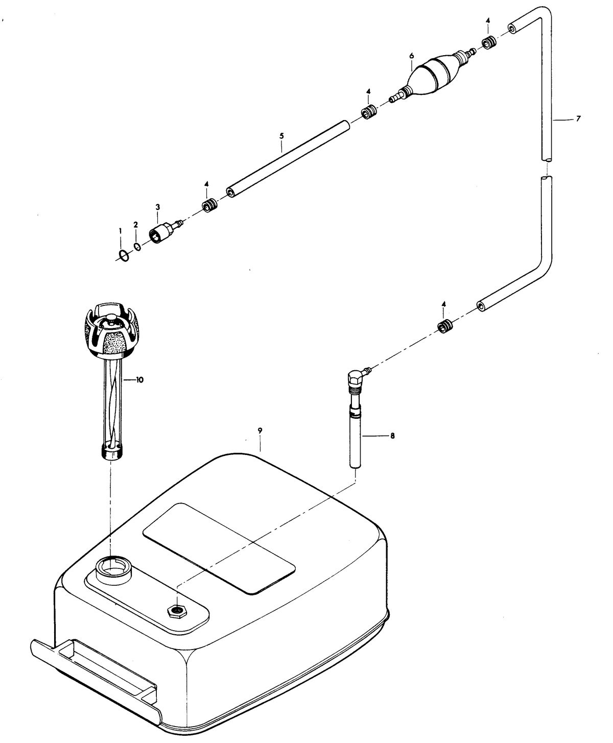 CHRYSLER 20 H.P. FUEL TANK AND LINE