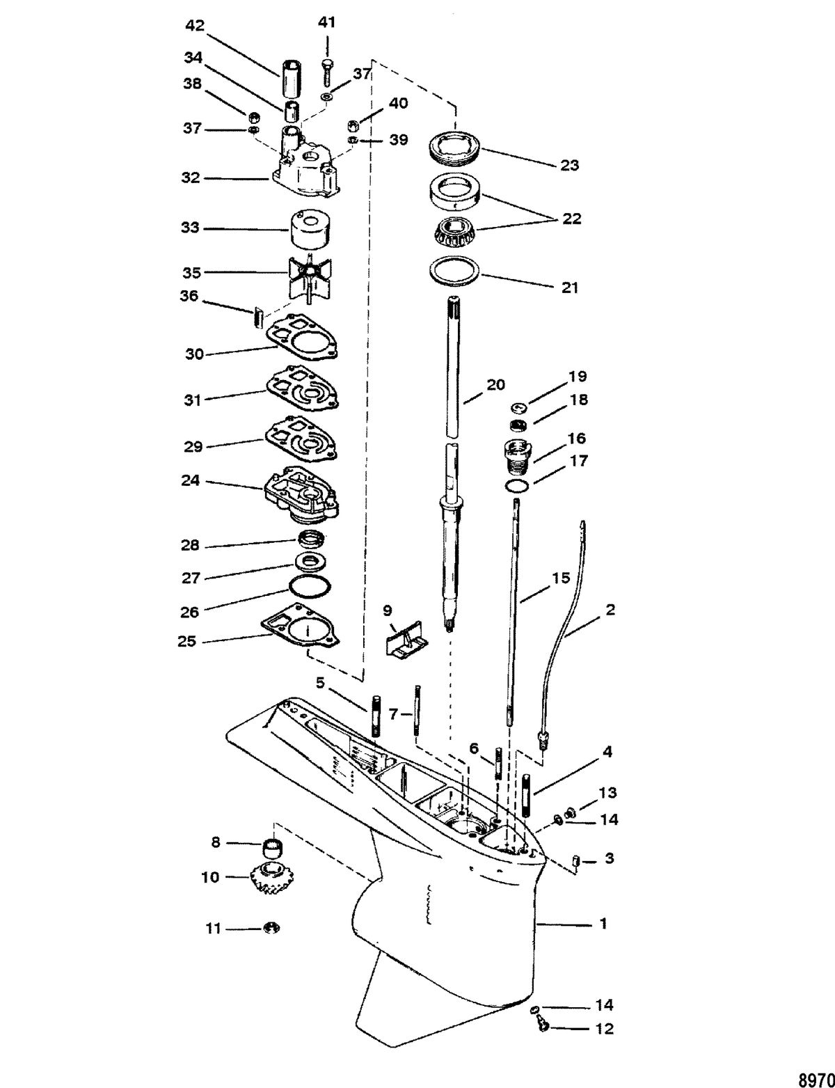 RACE OUTBOARD 150/200 PRO-MAX/SUPER MAGNUM (EFI) Gear Housing(Driveshaft)(1.78:1)