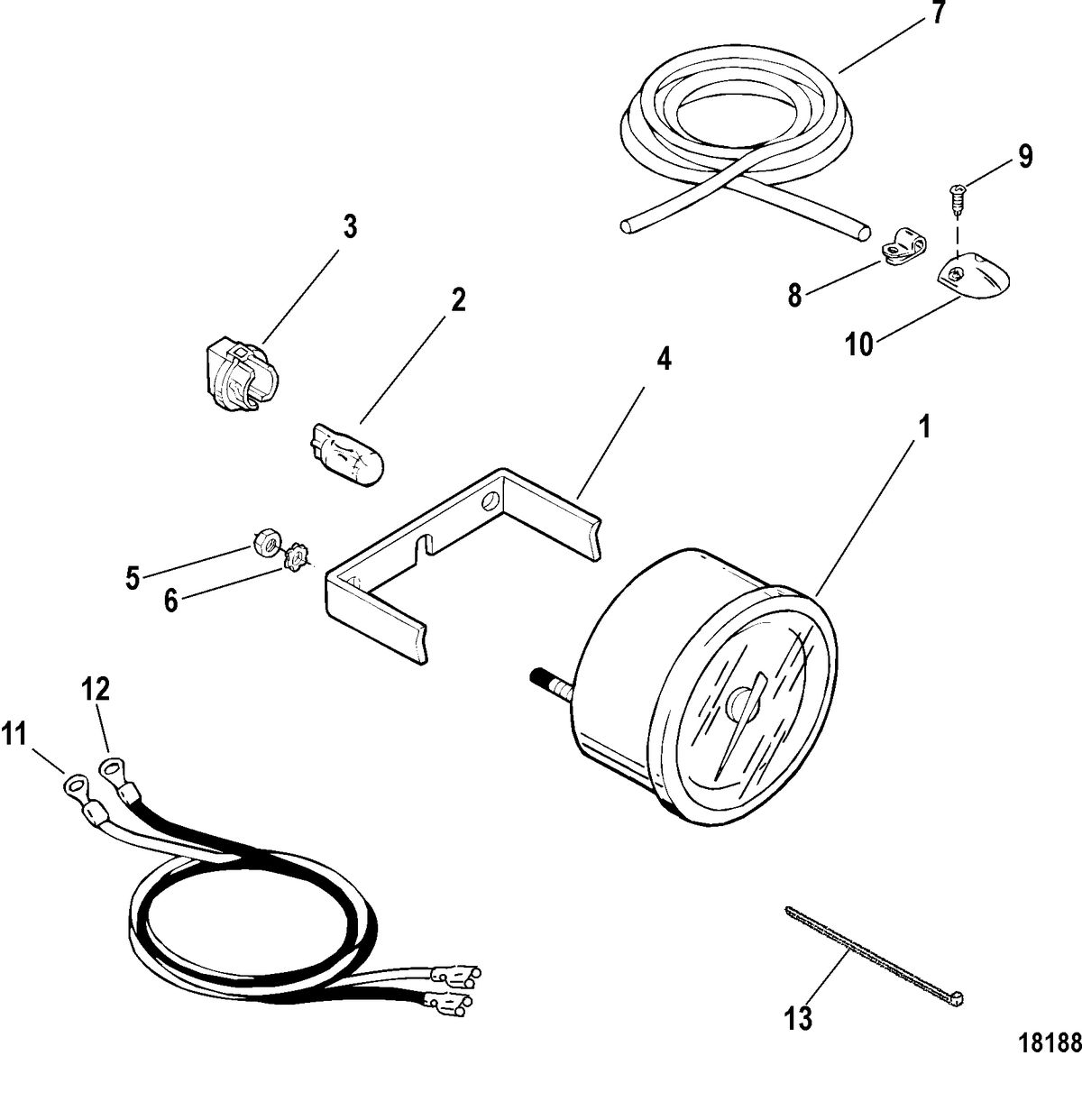 ACCESSORIES INSTRUMENTATION-GAUGES AND COMPONENTS Gauge and Mounting Hardware, Speedometer (895285 Series)