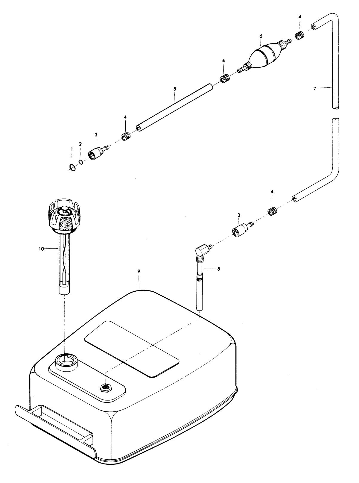 CHRYSLER 6 H.P. SAILOR FUEL TANK AND LINE