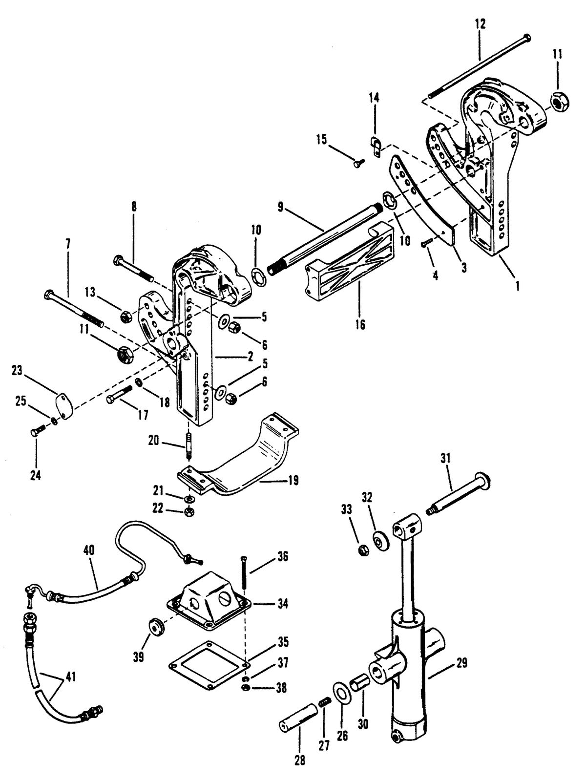 RACE OUTBOARD XR-2 MAGNUM TRANSOM BRACKETS