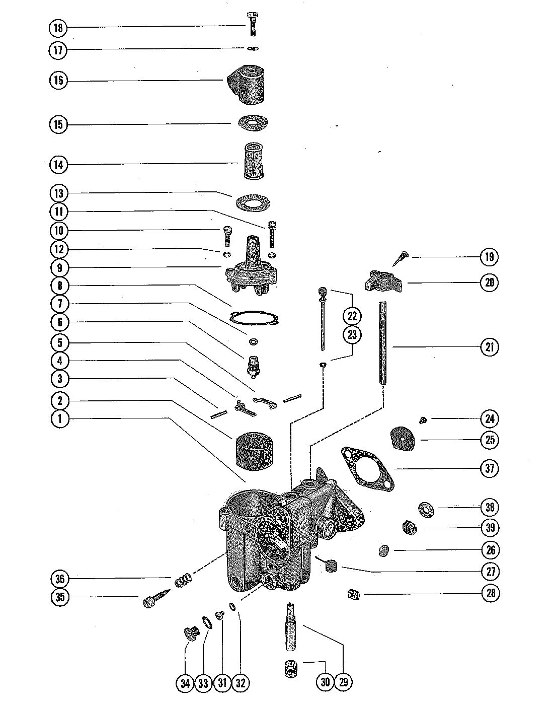 MERCURY MERC 40 CARBURETOR ASSEMBLY