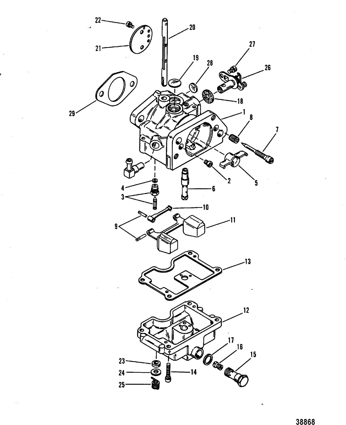 MERCURY/MARINER 75 HP CARBURETOR ASSEMBLY