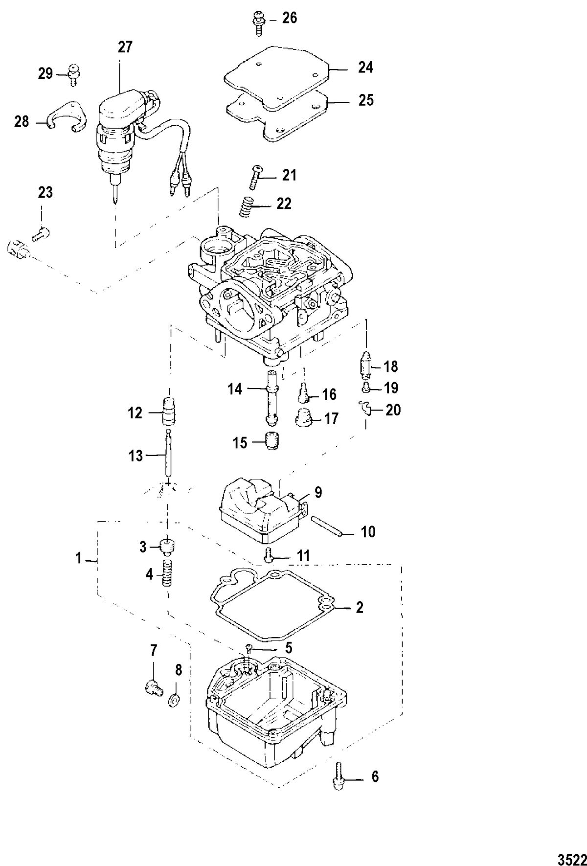 MERCURY 15HP SEAPRO 4-STROKE INTERNATIONAL Carburetor