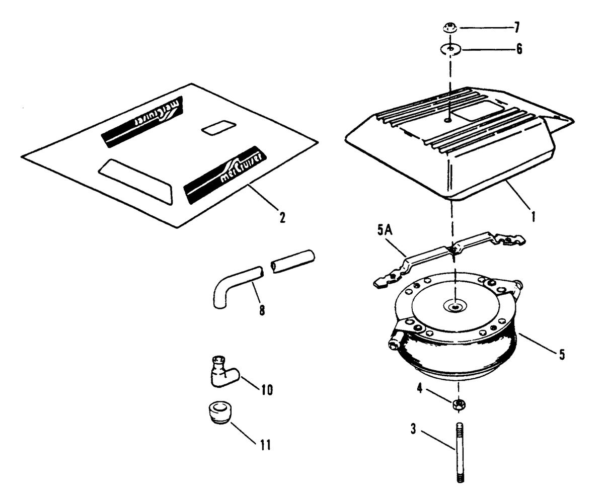 MERCRUISER 454 MAG BRAVO (GEN V) FLAME ARRESTOR