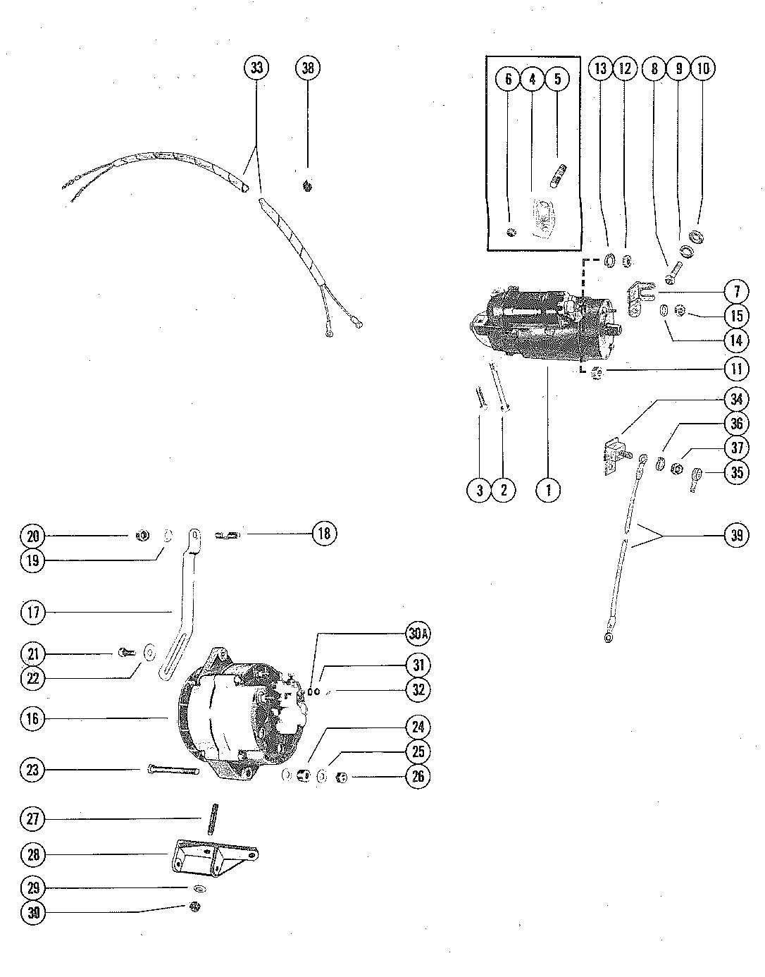 MERCRUISER 140 ENGINE STARTER MOTOR AND ALTERNATOR