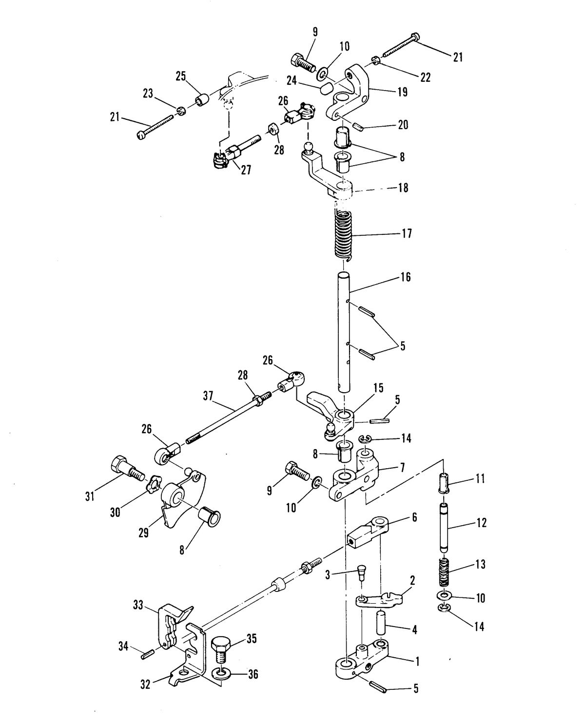 MARINER 55 H.P. W/MARATHON THROTTLE CONTROL