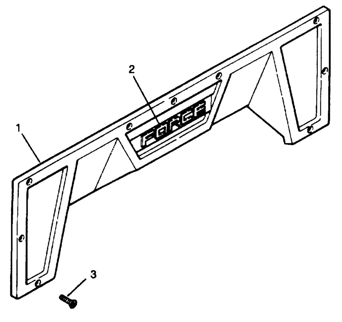 FORCE FORCE 1991 120 H.P "D" MODEL L-DRIVE TRANSOM SHIELD